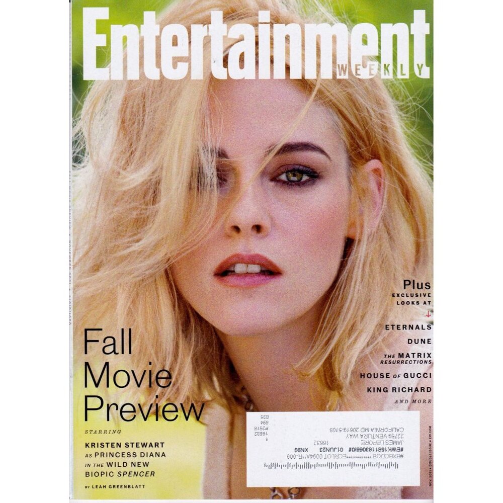 Entertainment Weekly Fall 2021 – Kristen Stewart as Diana, Spider-Man, Dune
